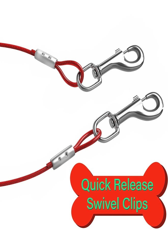 Pups&Pets Dog tie Out Cable and Stake | Heavy Duty Anti Rust Spiral Stake with 16ft Long Strong Wire Leash for Camping and Yard | Stake with tie Out Cable for Medium & Large Dogs up to 125LBS - Image 4